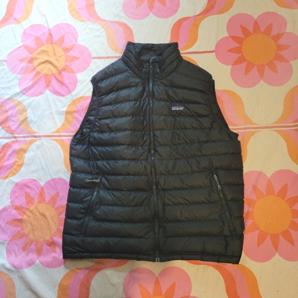 Black Puffer Vest From Patagonia